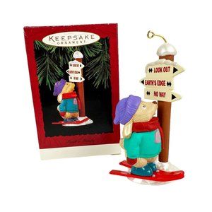 Hallmark Thrill A Minute 1994 Rabbit Skiing Keepsake Christmas Ornament NEW